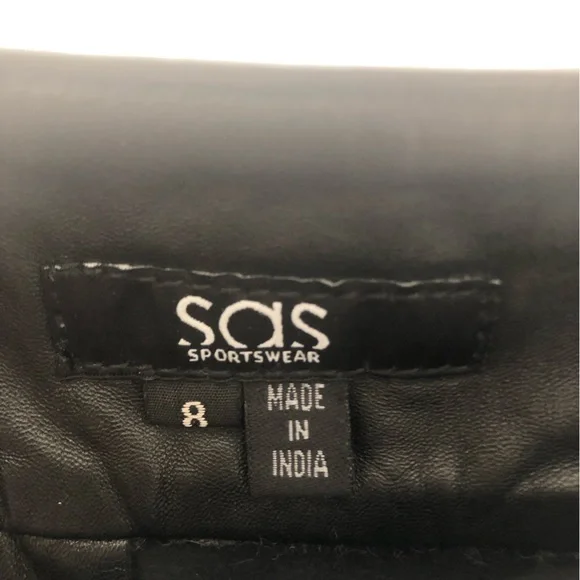 NWT S.A.S. 100% leather full skirt - Picture 7 of 10